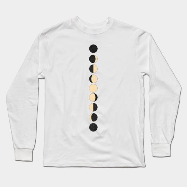 Moon cycle Long Sleeve T-Shirt by woahthesun